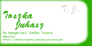 toszka juhasz business card